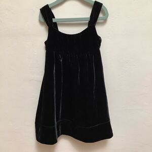 GIRLS BLACK VELVET DRESS